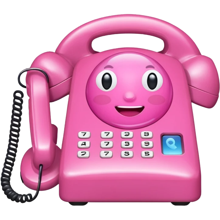 pink phone call caller id bubble emoji