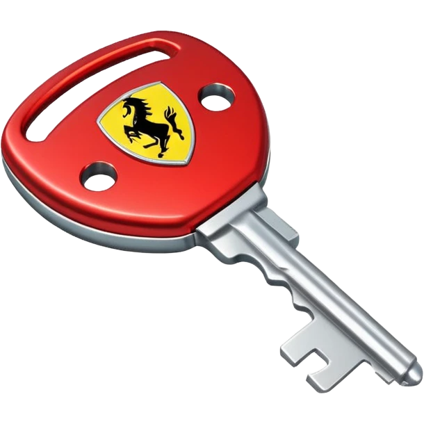red Ferrari key with a yellow background emoji