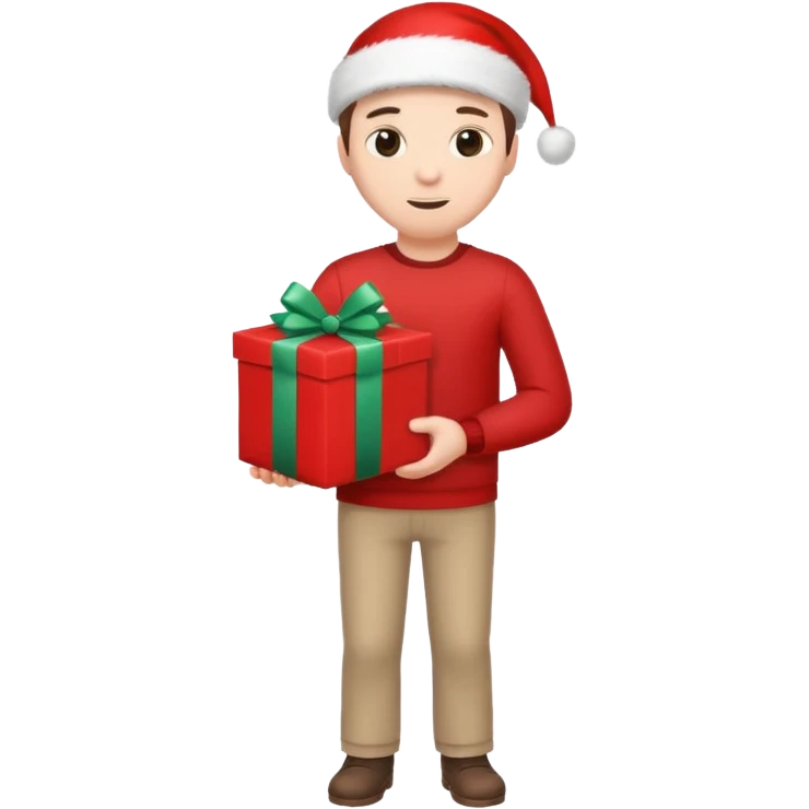full-body man with a gift in his hands emoji