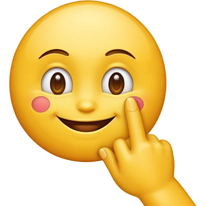 Emoji smirking and pinching fingers  emoji