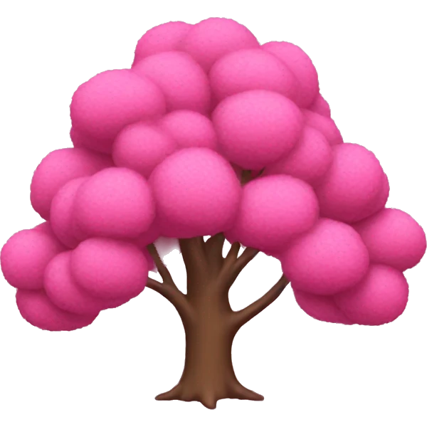 Pink tree emoji