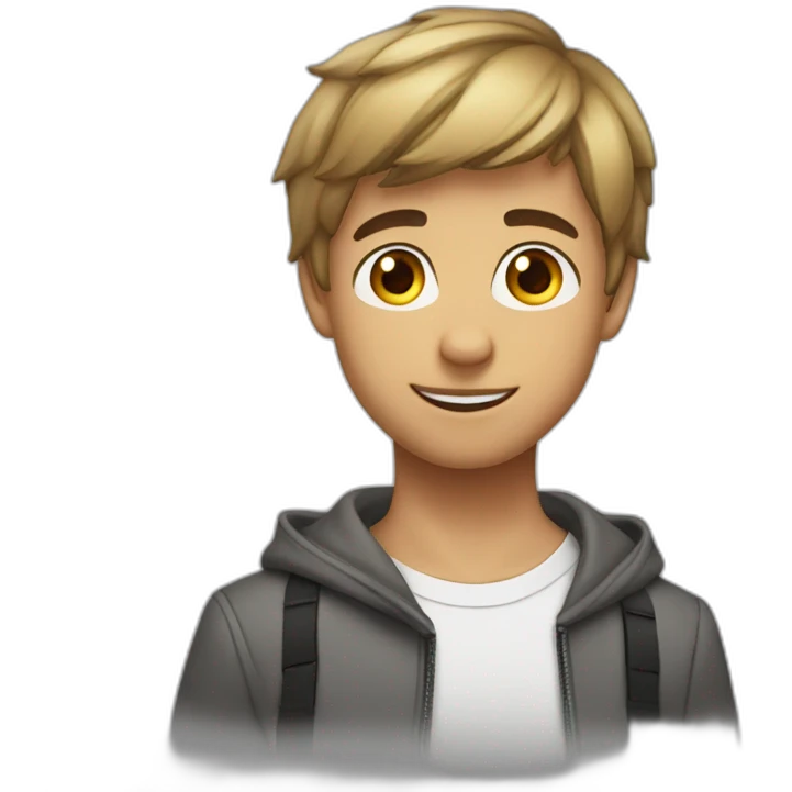 Street dance boy, short hair, handsome emoji