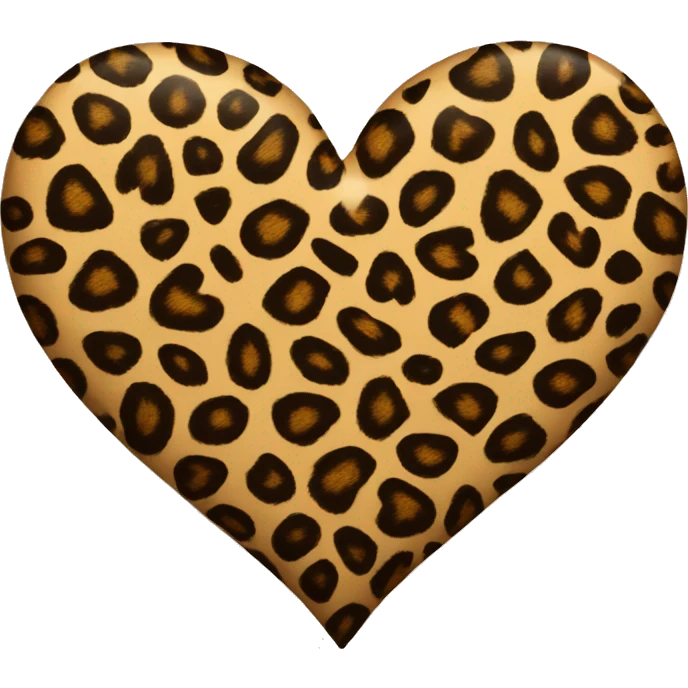 Leopard print heart emoji