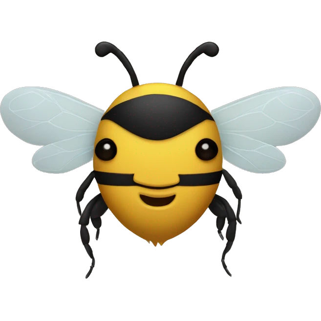 Bee with a beard emoji