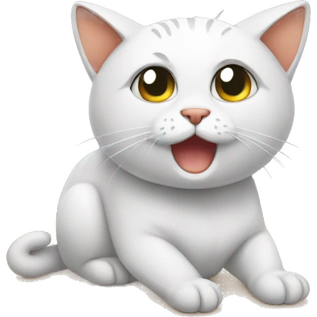 sweating cat emoji