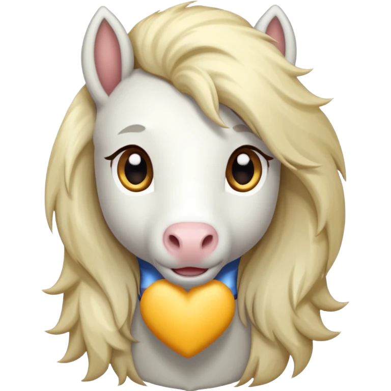 White pony  emoji