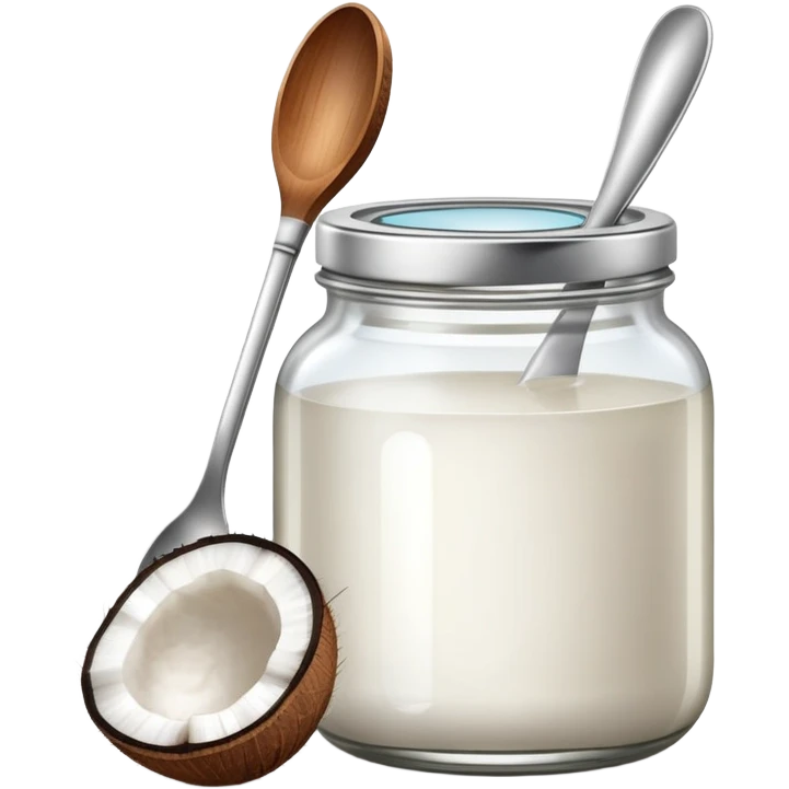 jar of coconut oil with a spoon emoji