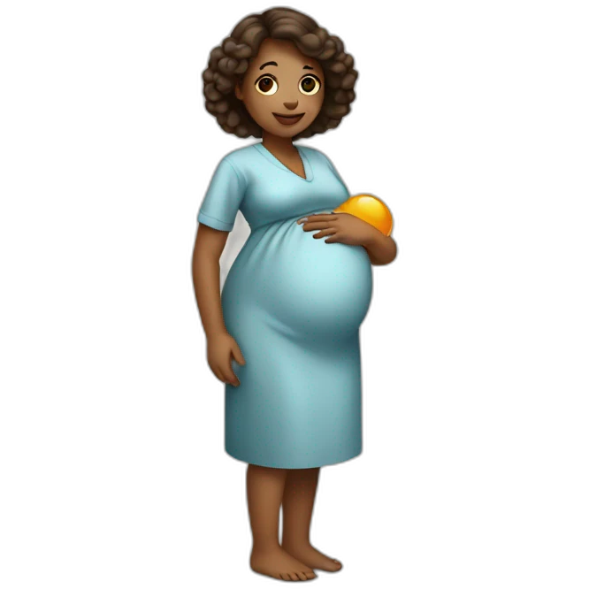 Scientific pregnant emoji