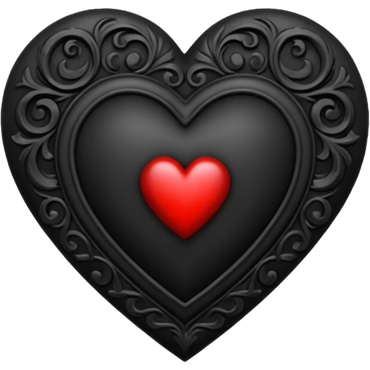 Black gothic heart emoji