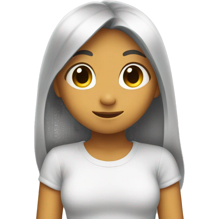 Cute girl being shy  emoji