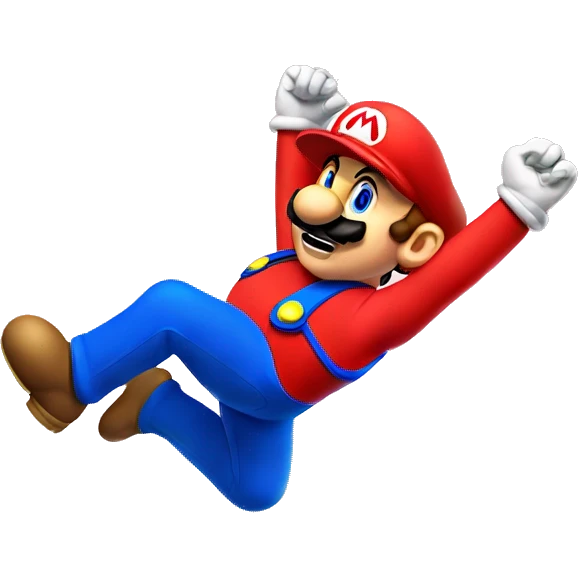 Super Mario doing a backflip  emoji