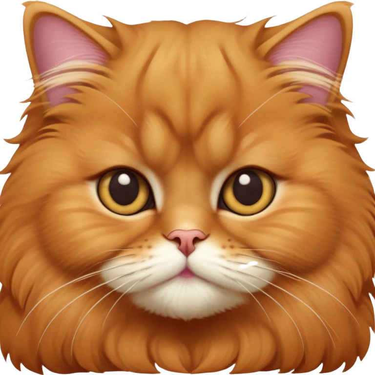 cinematic-adorable-big-eyed-fluffy-solid ginger-persian-cat-portrait-emoji,-head-tilted-playfully-with-a-sweet-expression,-fluffy-solid ginger-fur,-simplified-yet-irresistibly-cute-features-with-large,-expression, no white fur emoji