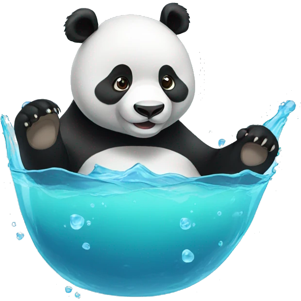 panda in water emoji