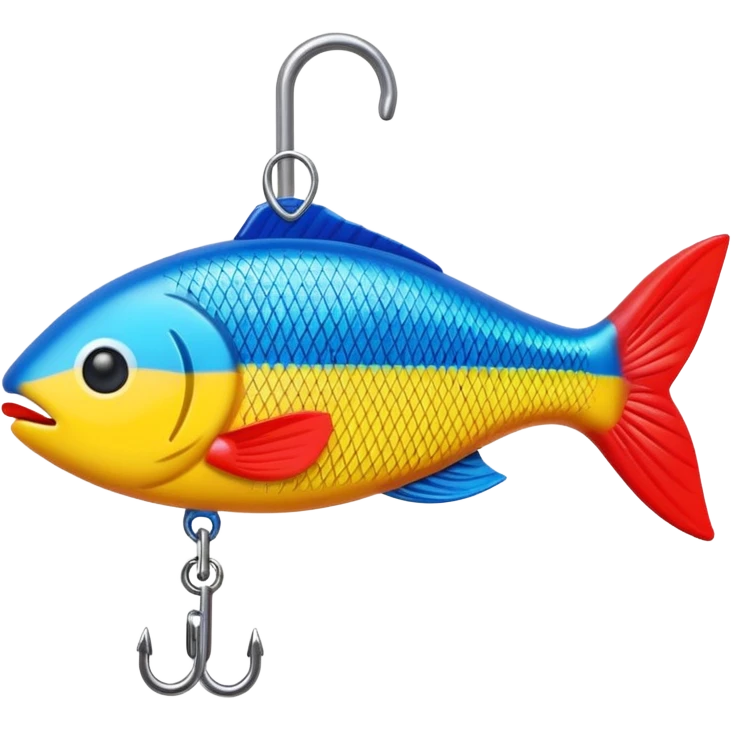 small fish fake bait fishing emoji
