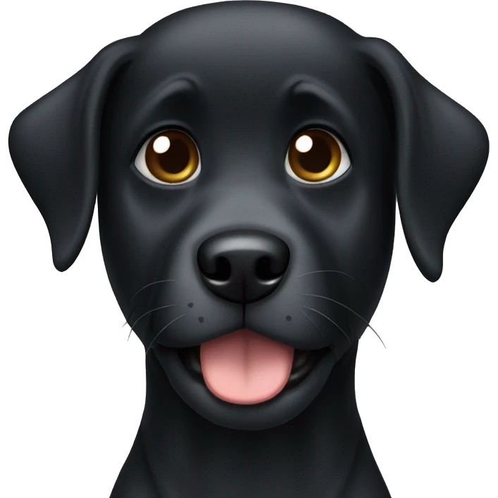 A black dog with a beanie emoji