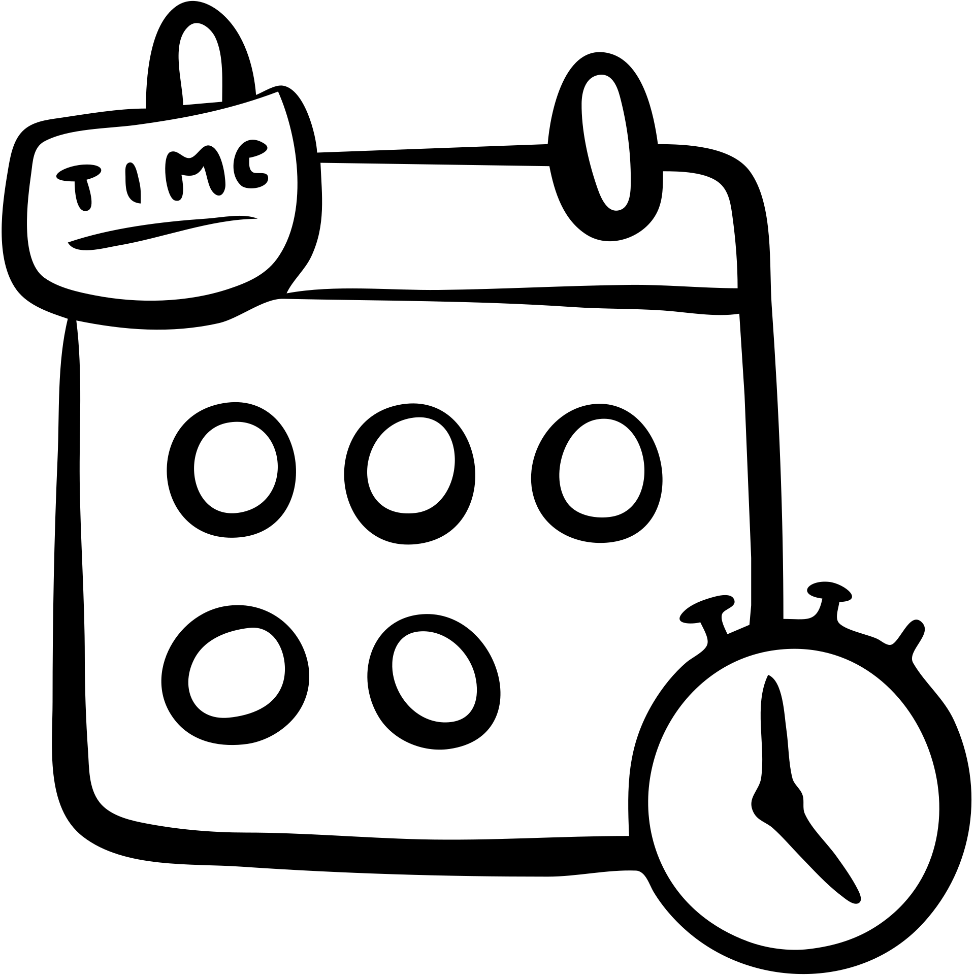Hand-drawn style icon combining calendar, timer, and video camera elements emoji