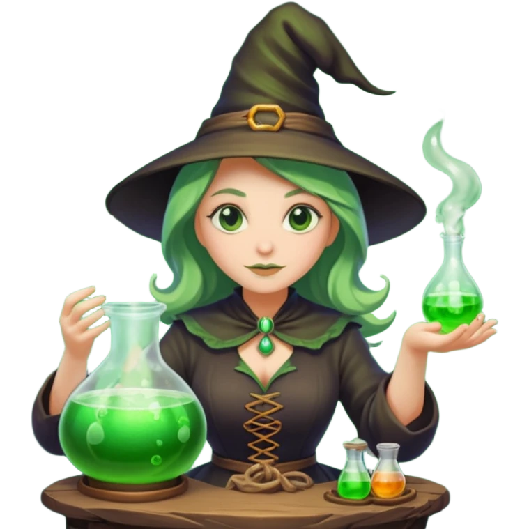 green witch cooking potion emoji