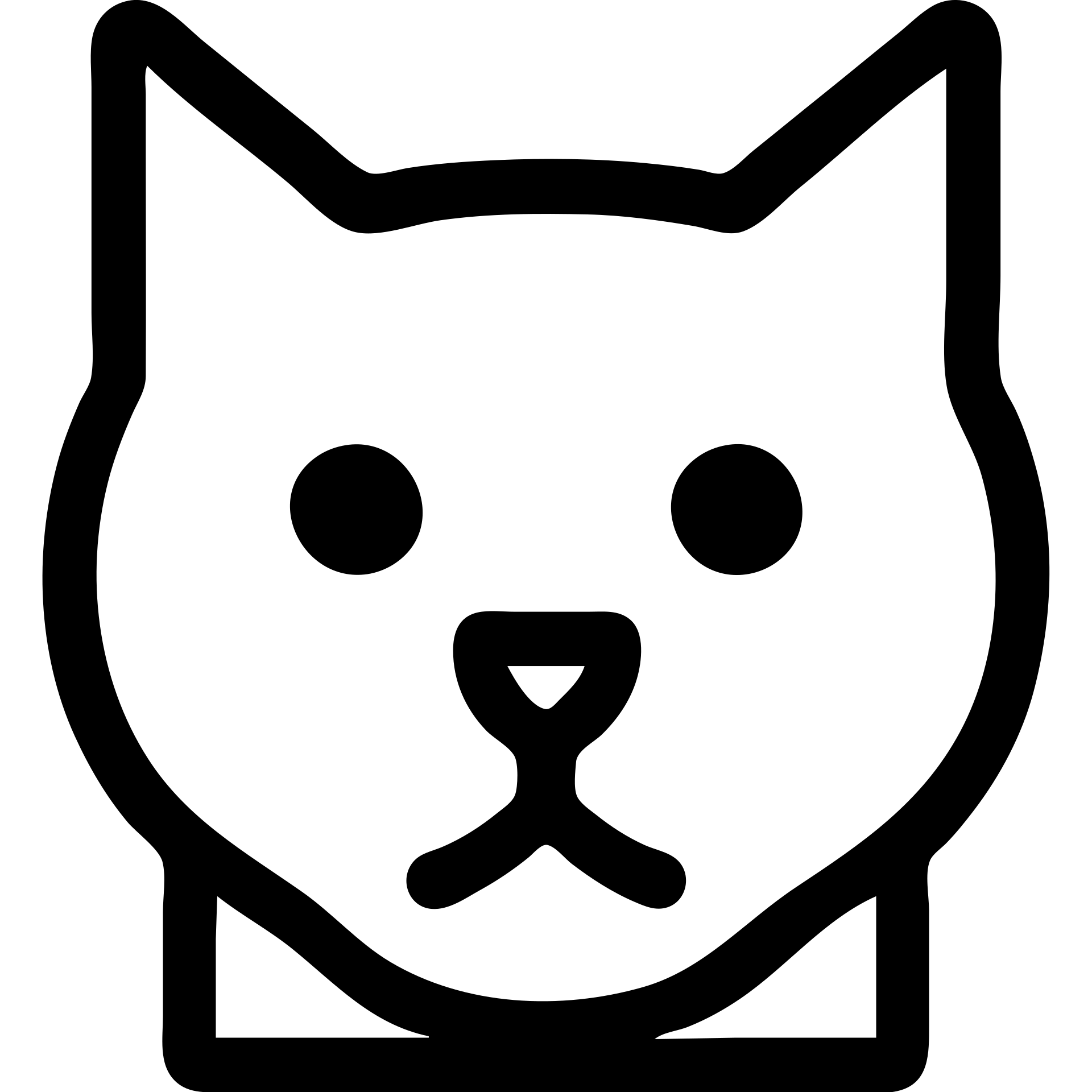 cat with a defined jawline, stylized, bold black outlines, modern icon style emoji