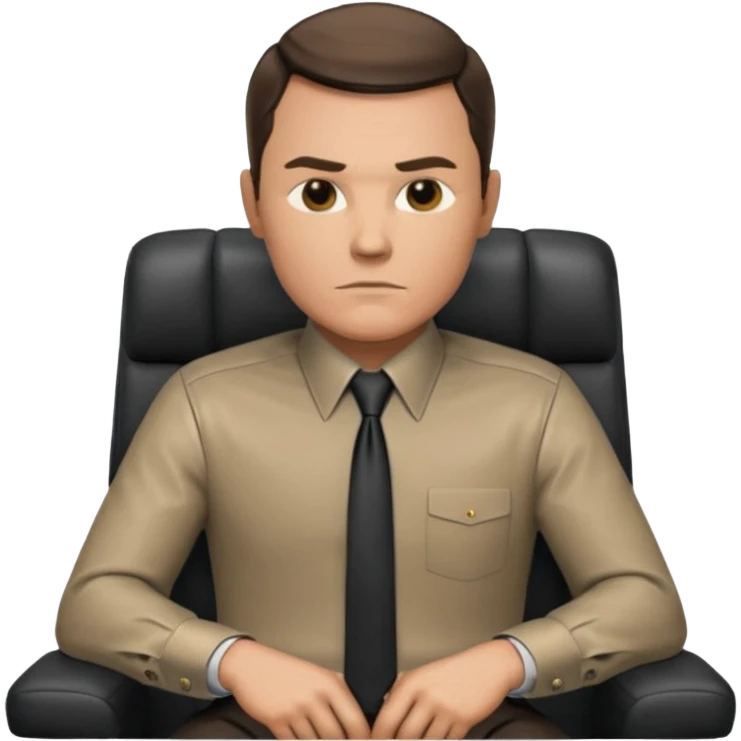 man sitting in a Interview chair from Mindhunter TV show emoji