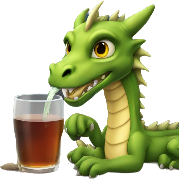 dragon drinking wa emoji