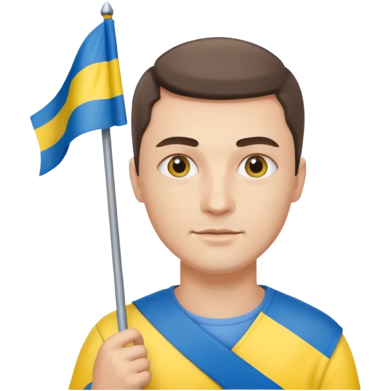 The Ukrainian man with flag emoji