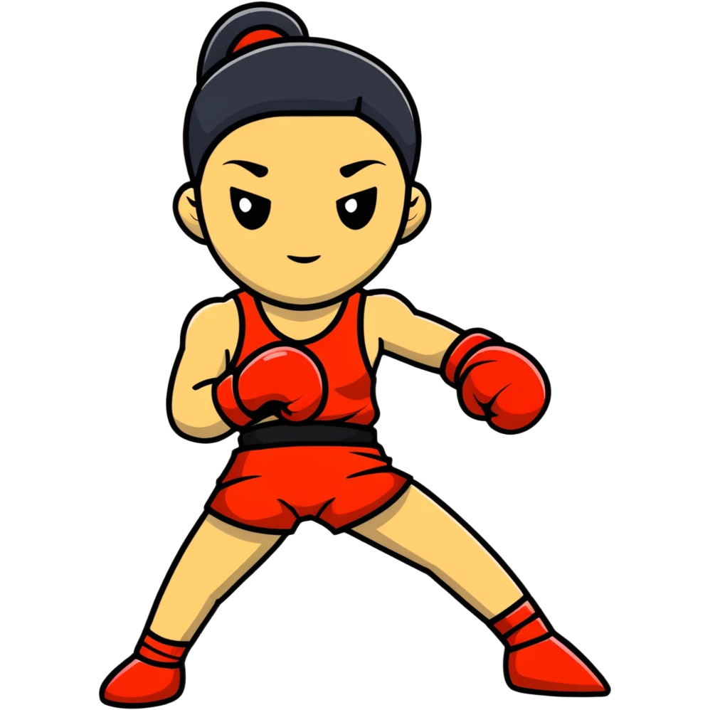female kickboxer emoji