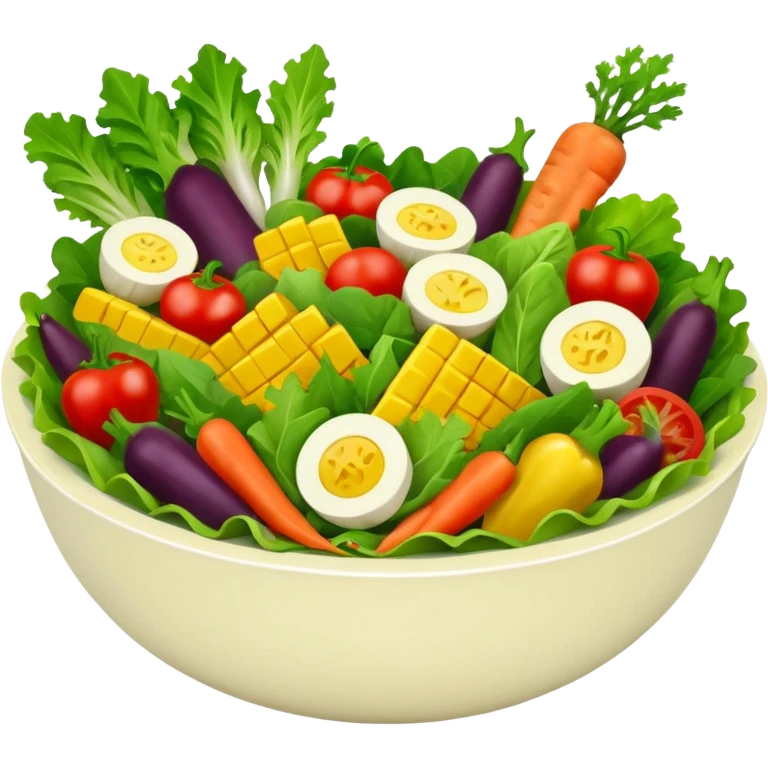 BOWL DI INSALATA,  iperrealistico 4k emoji