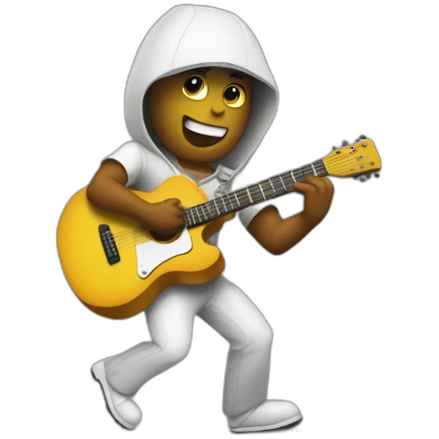kick buttowski playing the guitar emoji
