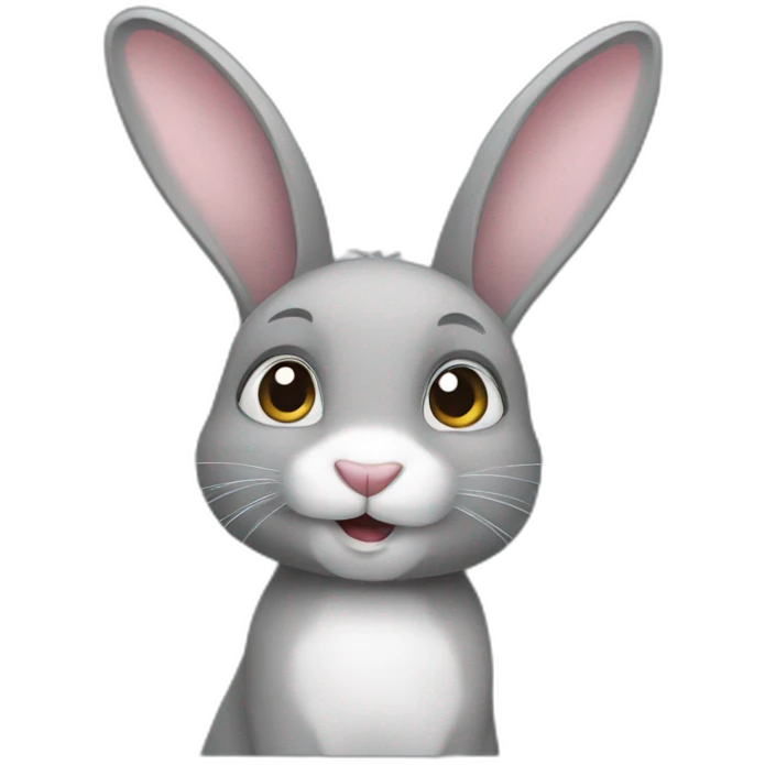 grey rabbit  emoji