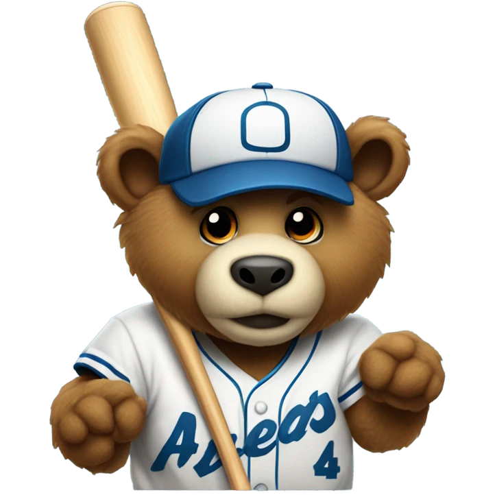 Bear mascot for baseball  emoji