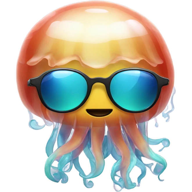 jellyfish with sunglasses emoji