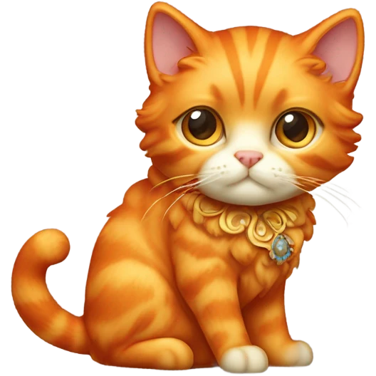 Rococo orange cat emoji