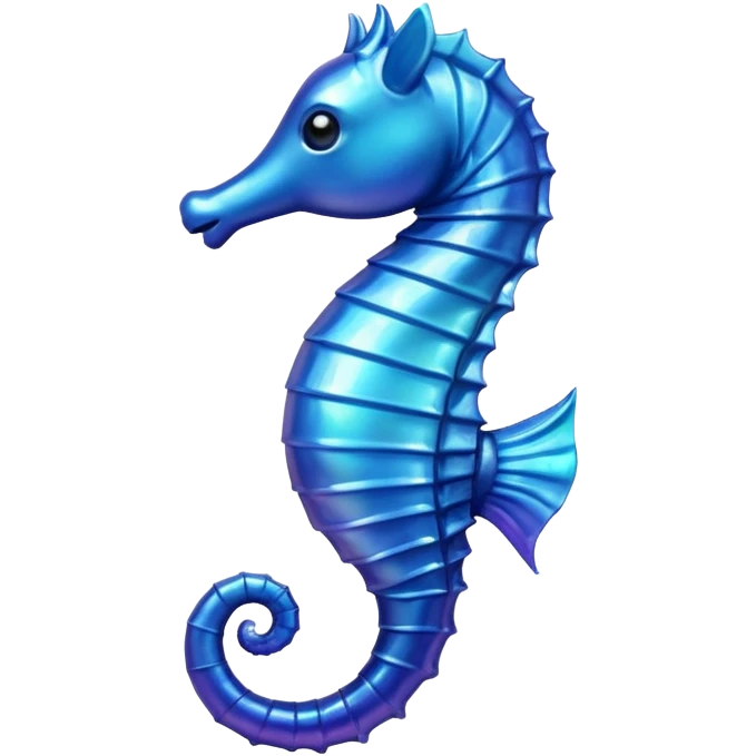 Blue seahorse emoji