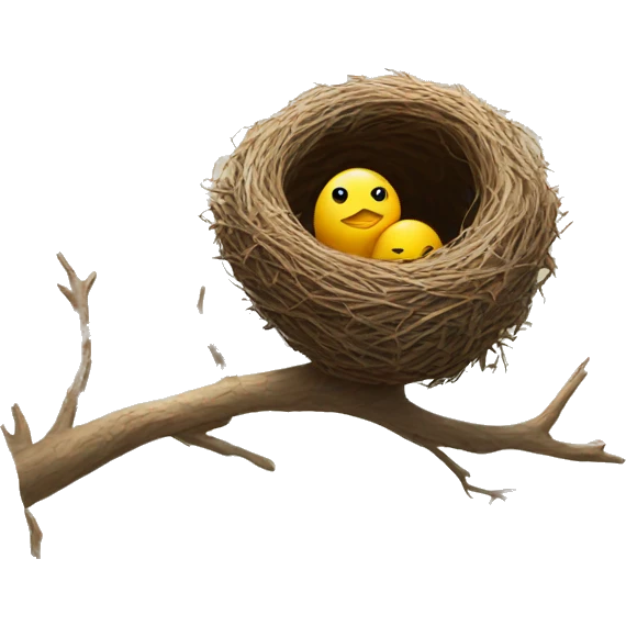 nest on bough emoji