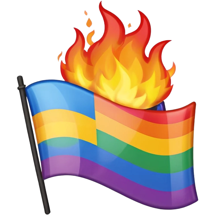 lgbt flag burned emoji  emoji