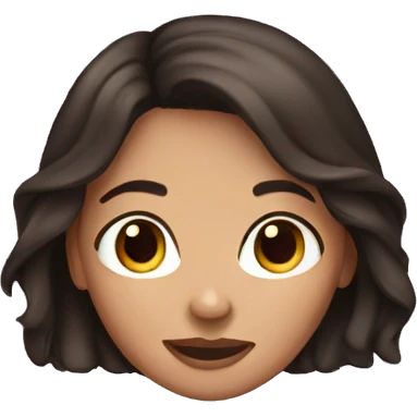 dark brown hair girl  emoji