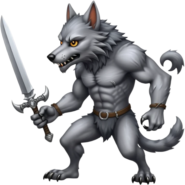 Werewolf on weapon  emoji