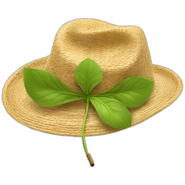 Un chou-fleur avec un chapeau de paille et un cigare dans la bouche emoji