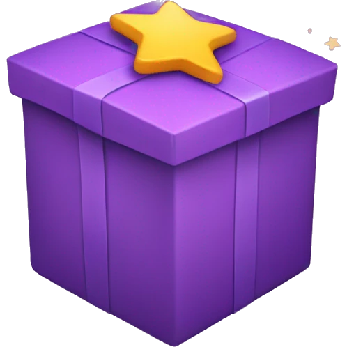 purple box with stars emoji