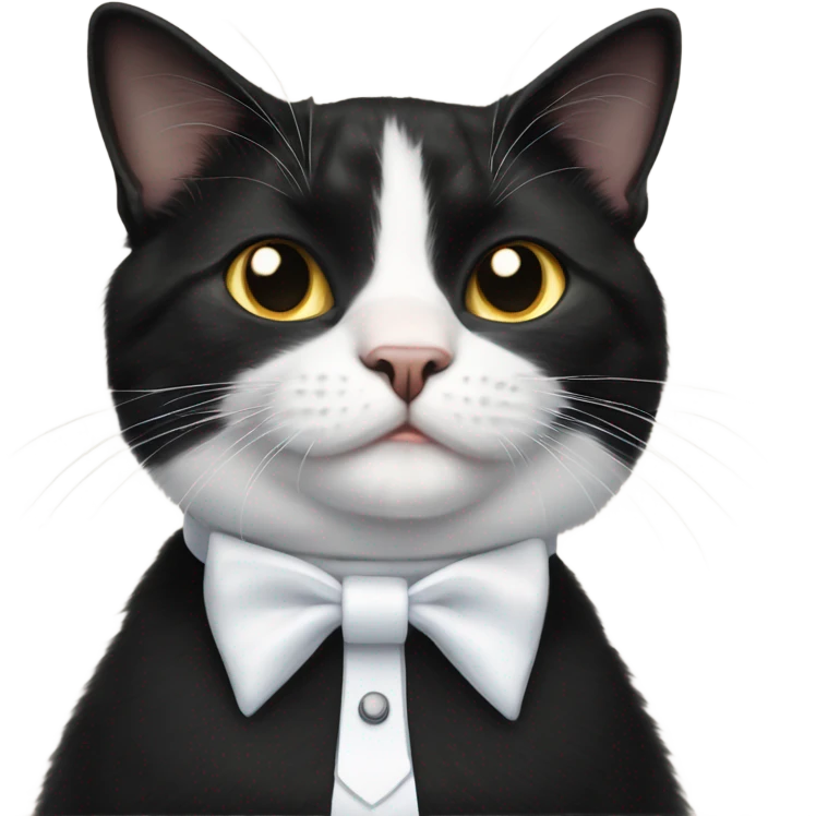 tuxedo cat with nametag saying 'MARLEY MOO' emoji