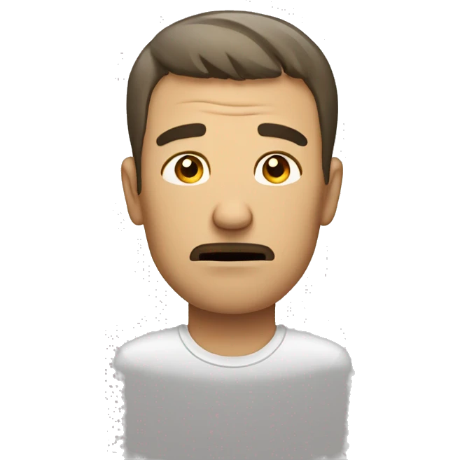 A tired man emoji
