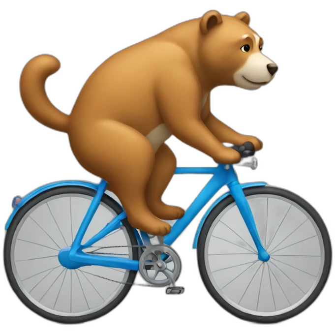 Un ourse sur un vélo emoji