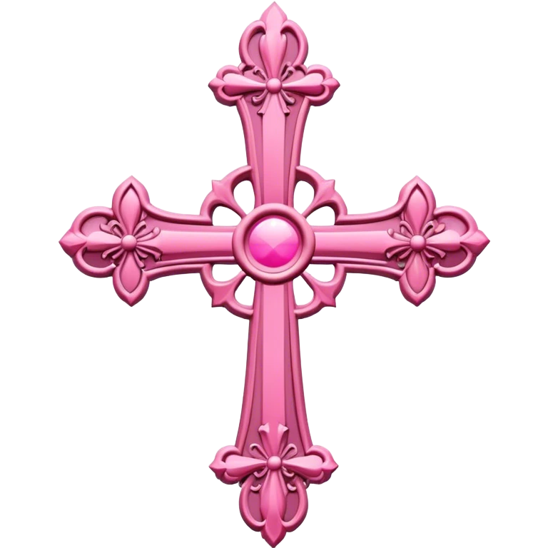 pink french gothic cross emoji