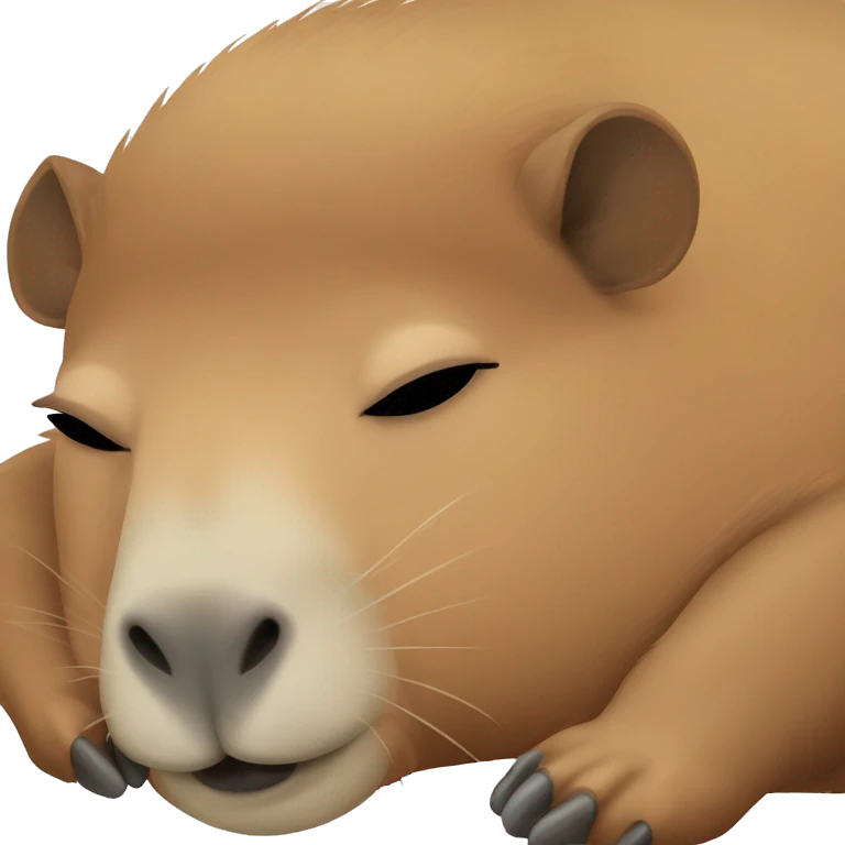 Capybara sleeping emoji