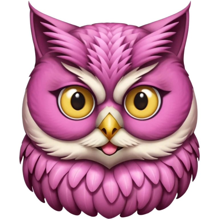 Corp de Hibou avec une tête de chat emoji