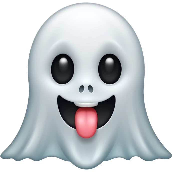 Ghost sticking its tongue out  emoji