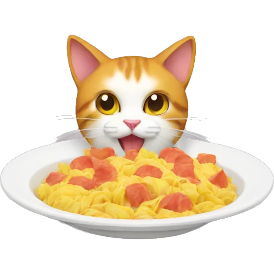 Cats eating momo emoji