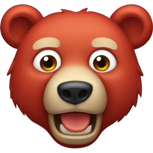 Red bear  emoji