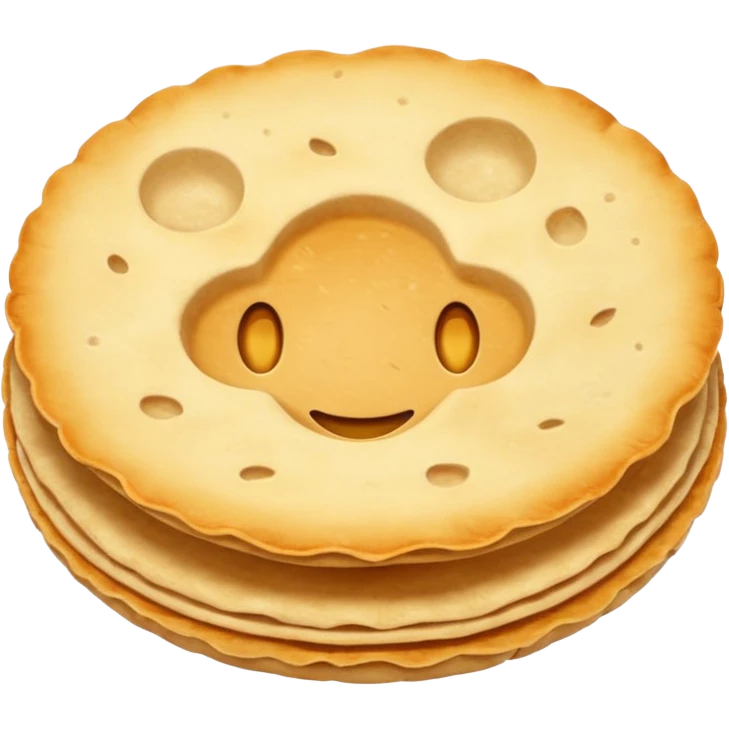 surreal beige poppadom emoji