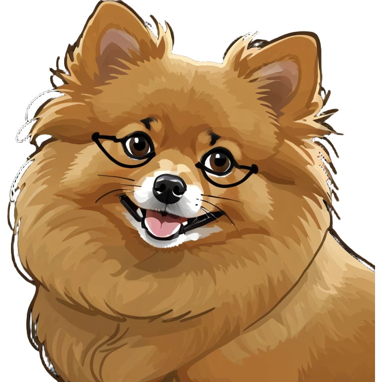 Pomeranian orange sable emoji